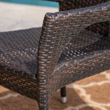 Piper Outdoor 7-piece Acacia Wood/ Wicker Dining Set by Christopher Knight Home