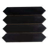 Apollo tile 2" x 10" Piquet Matte Black Ceramic Tile (5.38 sq ft/case) - 44 Pack