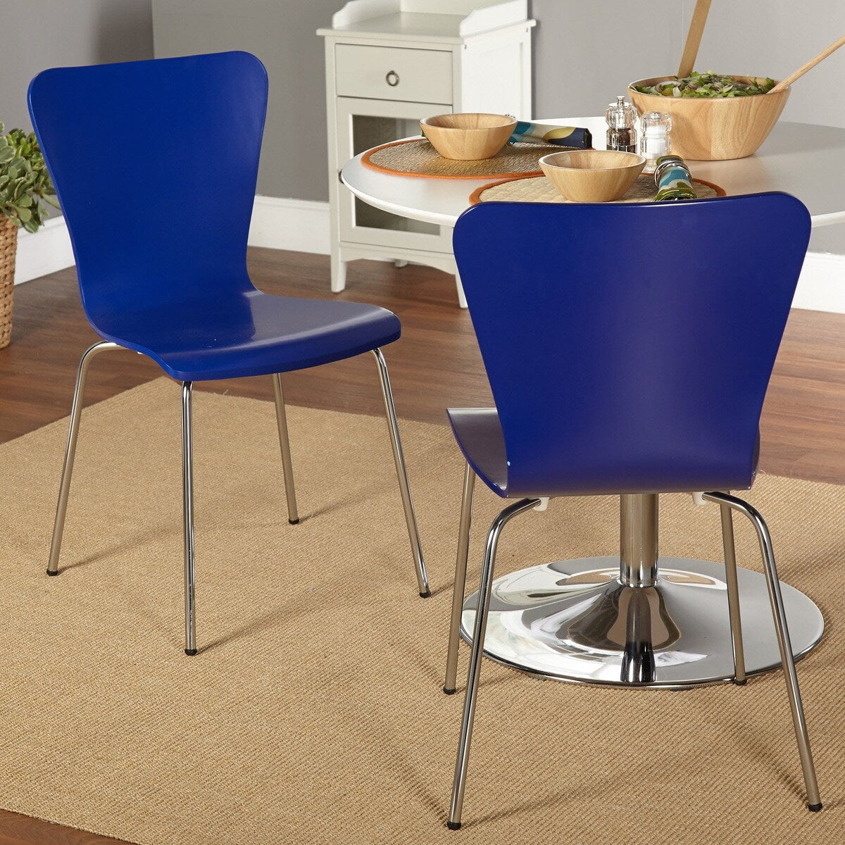 Pisa Bentwood Chair, Set of 2, Blue