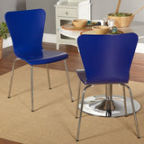 Pisa Bentwood Chair, Set of 2, Blue