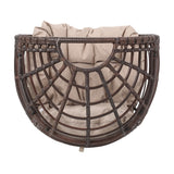 Pitner Outdoor Wicker Swivel Egg Chair with Cushion by Christopher Knight Home