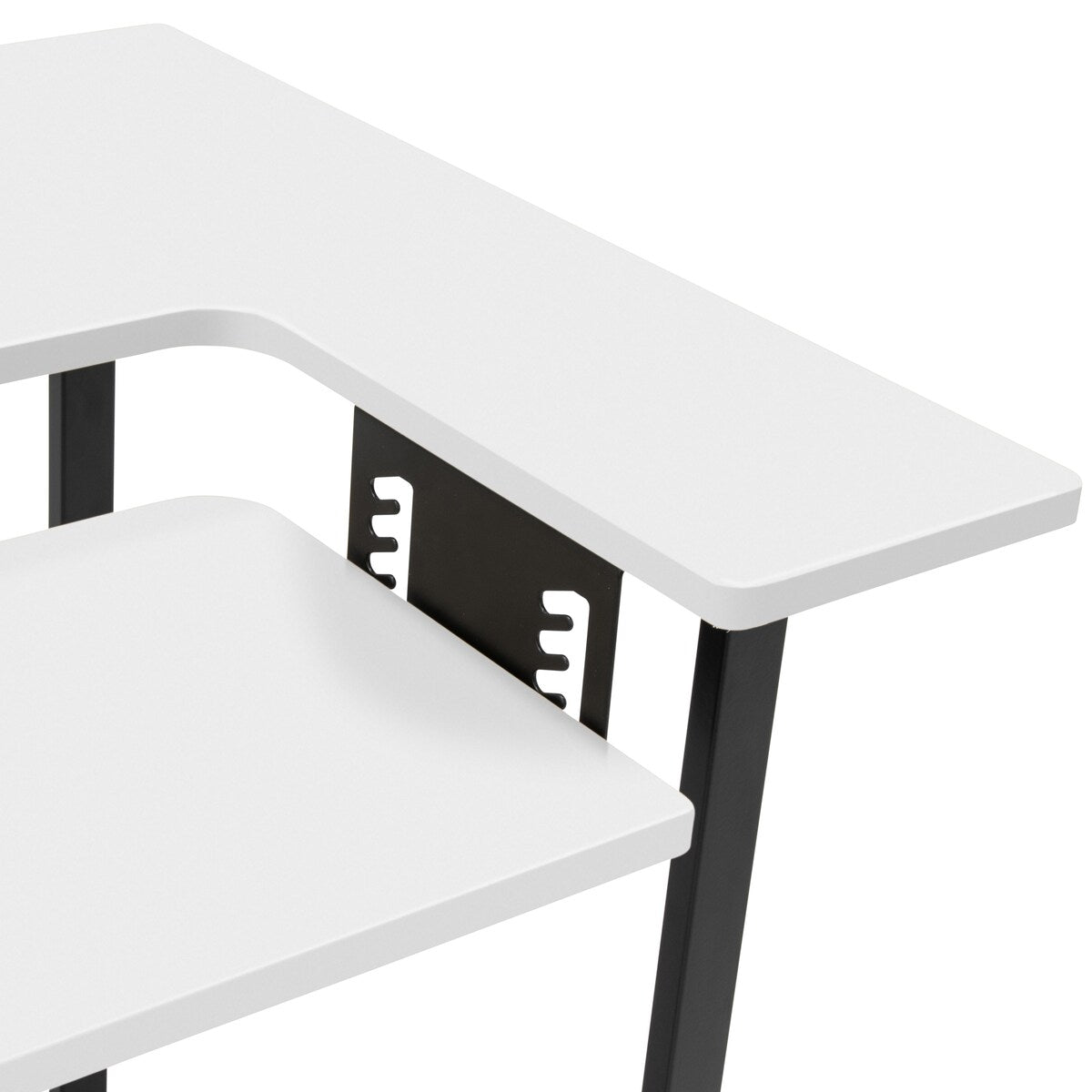 Sew Ready Pivot Sewing Table with Storage Panel and Adjustable Platform