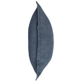 Pixie 22 x 22 Square Soft Fabric Accent Throw Pillow, Flange Edges, Navy - Blue