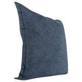 Pixie 22 x 22 Square Soft Fabric Accent Throw Pillow, Flange Edges, Navy - Blue
