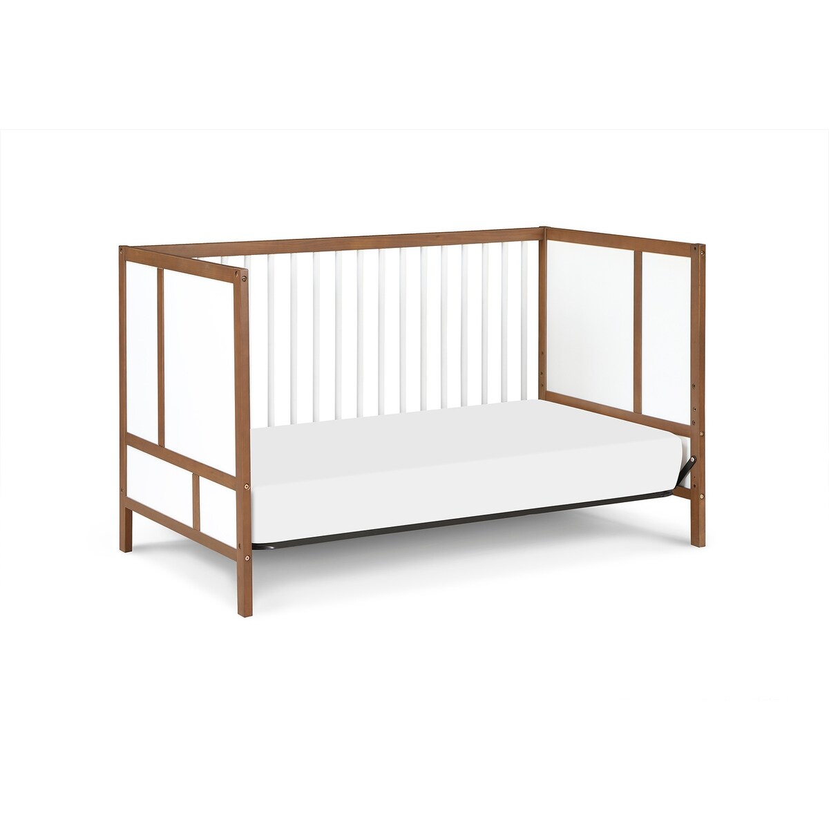 Pixie Finn 3-in-1 Crib in Walnut/White