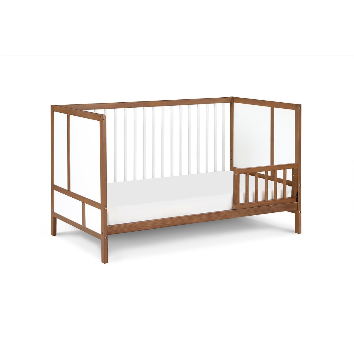 Pixie Finn 3-in-1 Crib in Walnut/White