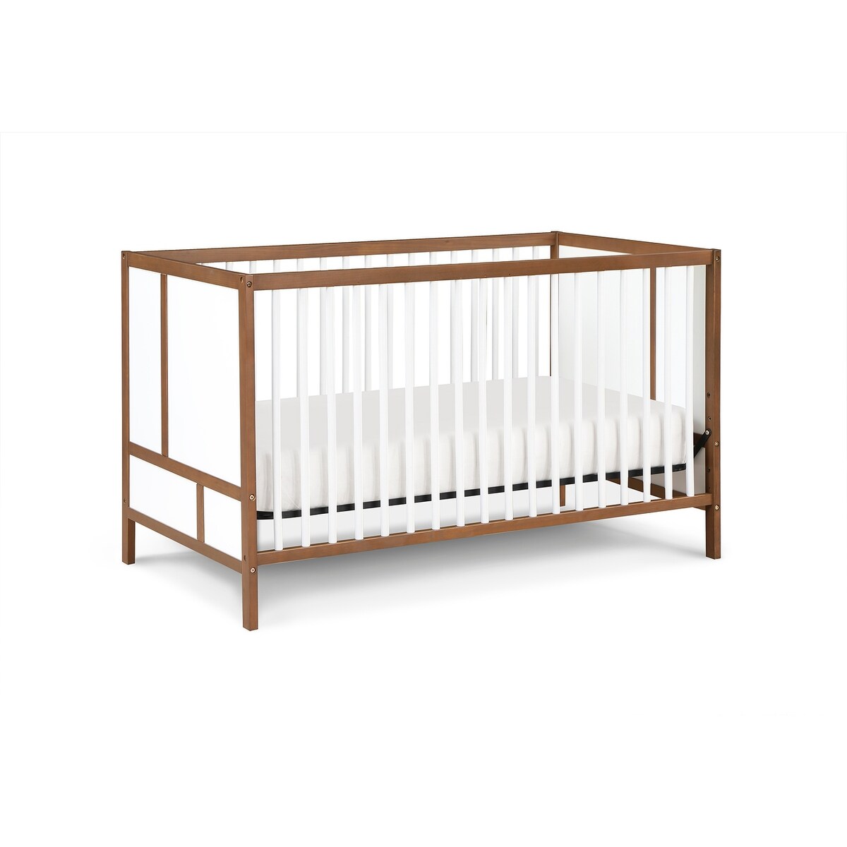 Pixie Finn 3-in-1 Crib in Walnut/White
