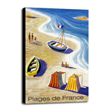 Plages De France-VINAPP122839 Framed Print 20"x12" by Vintage Apple Collection