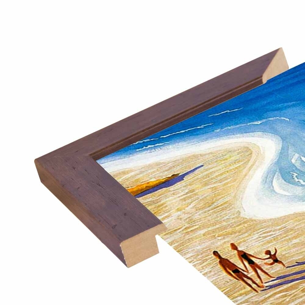 Plages De France-VINAPP122839 Framed Print 20"x12" by Vintage Apple Collection