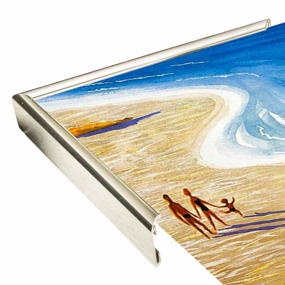 Plages De France-VINAPP122839 Framed Print 20"x12" by Vintage Apple Collection