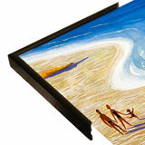 Plages De France-VINAPP122839 Framed Print 20"x12" by Vintage Apple Collection