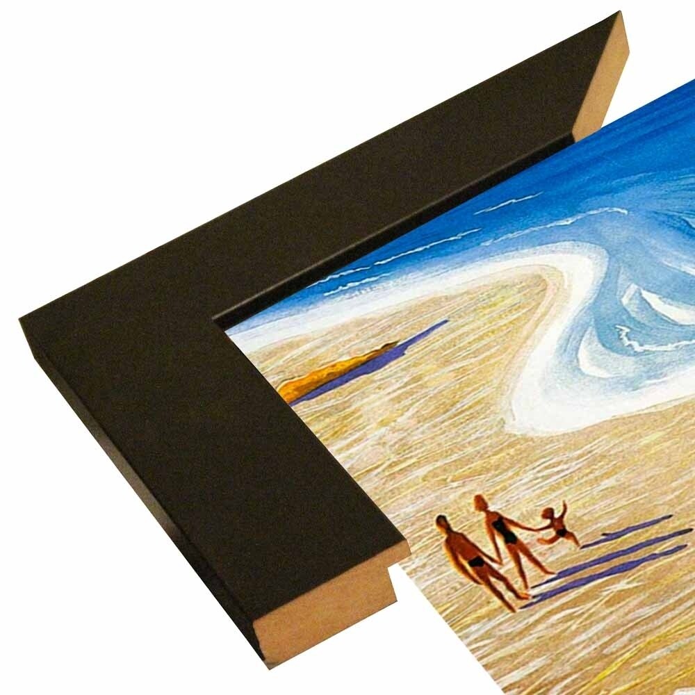 Plages De France-VINAPP122839 Framed Print 20"x12" by Vintage Apple Collection