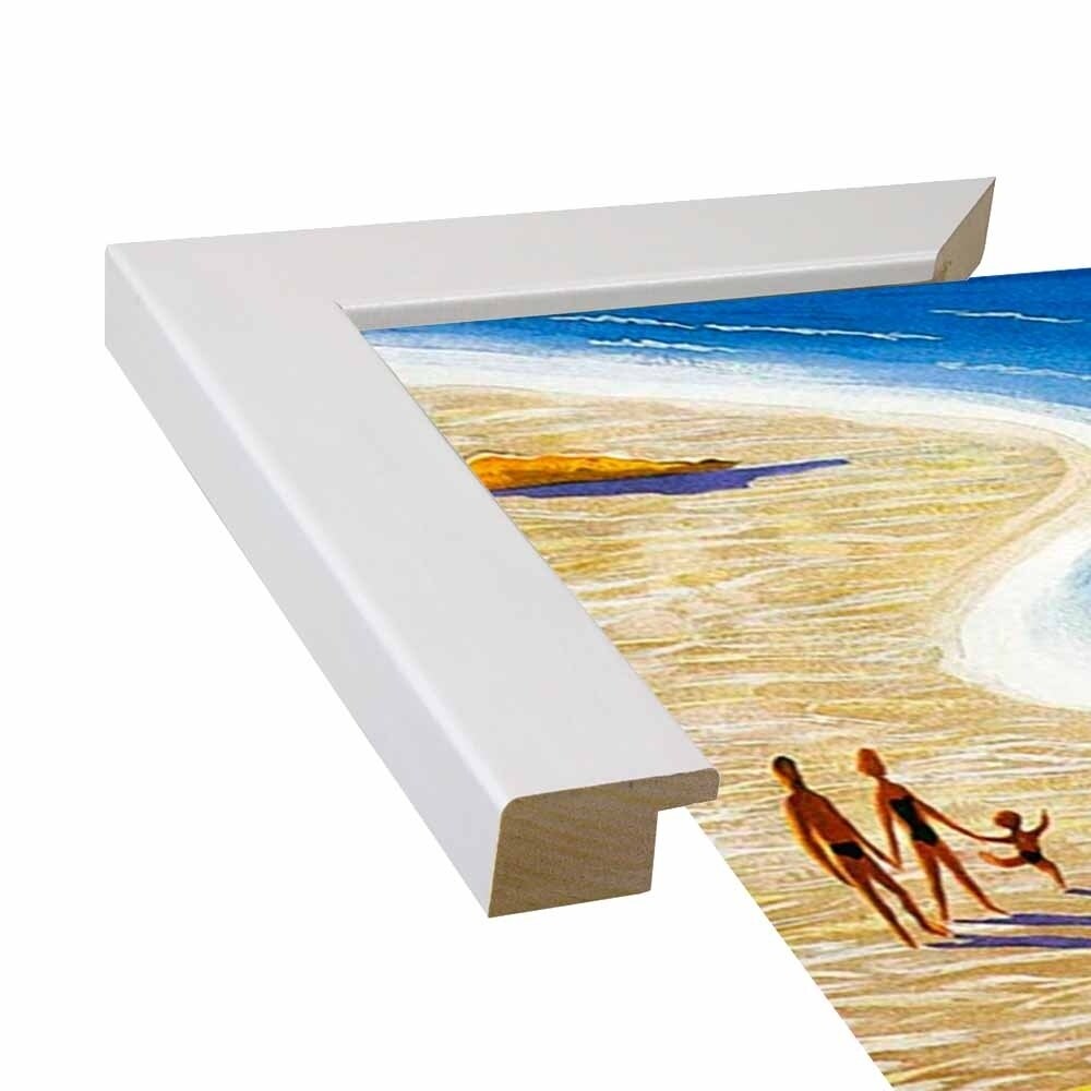 Plages De France-VINAPP122839 Framed Print 20"x12" by Vintage Apple Collection