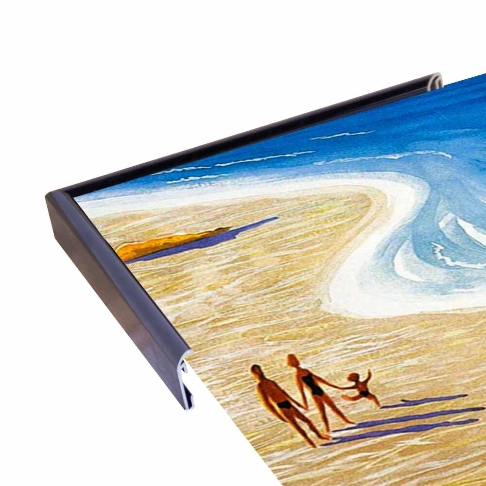 Plages De France-VINAPP122839 Framed Print 20"x12" by Vintage Apple Collection