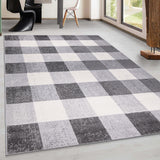 World Rug Gallery Plaid Check Farmhouse Area Rug