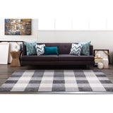 World Rug Gallery Plaid Check Farmhouse Area Rug