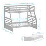 Plana Wood Bunk Bed and Hanging Nightstand