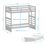 Plana Wood Bunk Bed and Hanging Nightstand