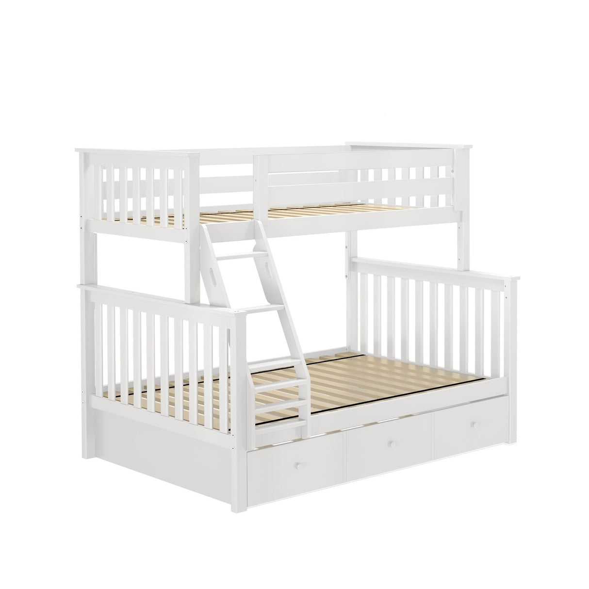 Plank and Beam Twin over Full Bunk Bed with Trundle