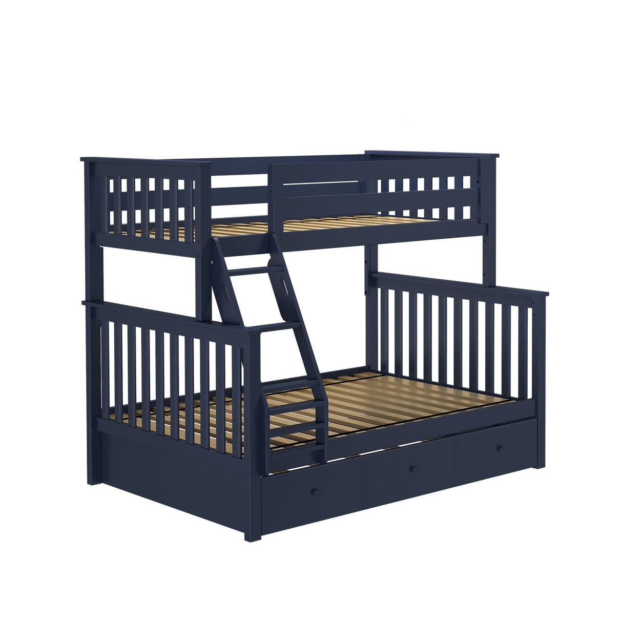 Plank and Beam Twin over Full Bunk Bed with Trundle