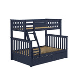 Plank and Beam Twin over Full Bunk Bed with Trundle