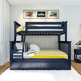Plank and Beam Twin over Full Bunk Bed with Trundle
