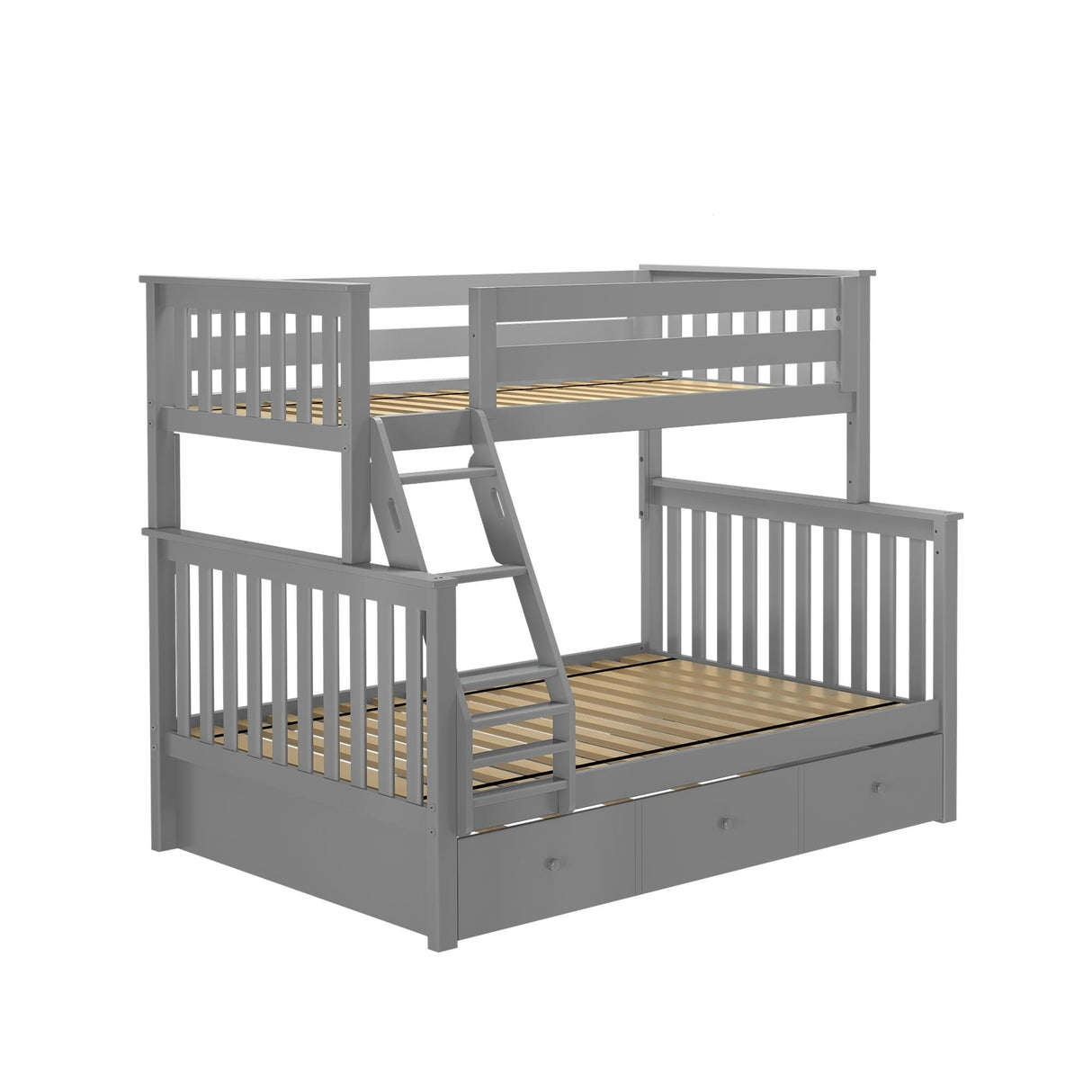 Plank and Beam Twin over Full Bunk Bed with Trundle