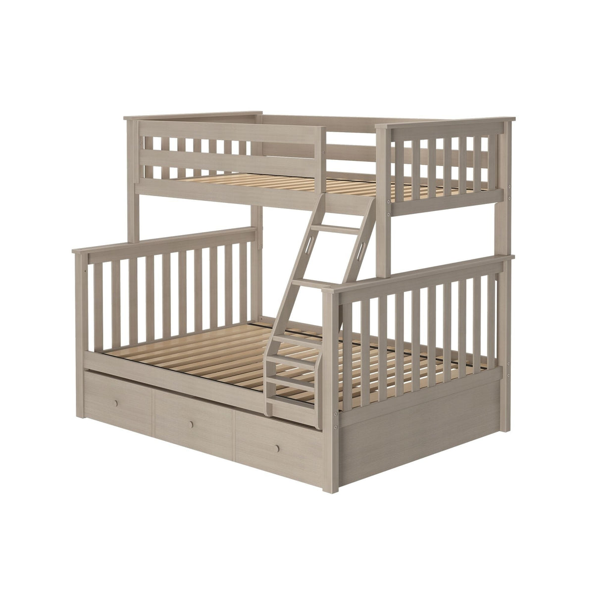 Plank and Beam Twin over Full Bunk Bed with Trundle