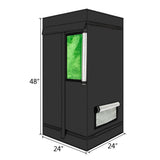 Plant Growing Green and Black Tent Grow Tent Kits with Window - Green & Black