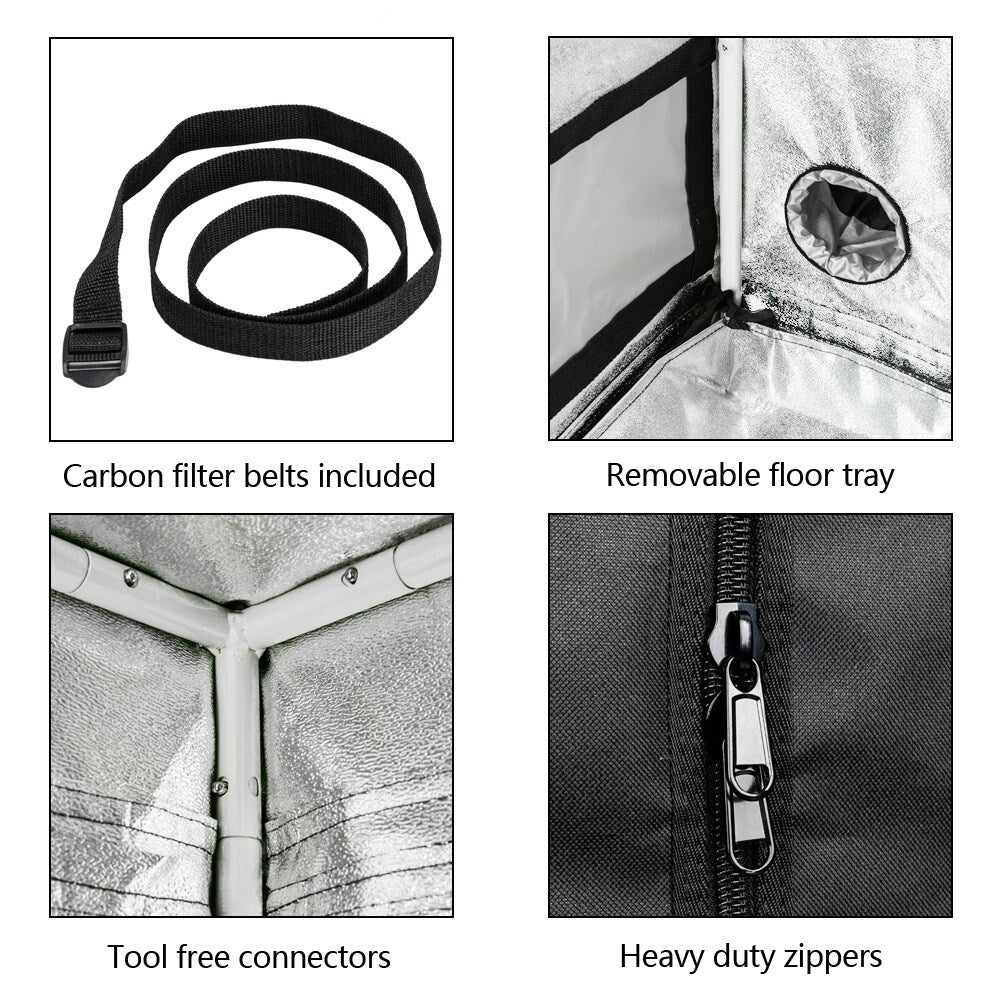 Plant Growing Green and Black Tent Grow Tent Kits with Window - Green & Black
