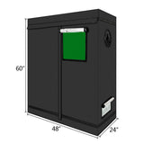 Plant Growing Green and Black Tent Grow Tent Kits with Window - Green & Black