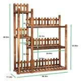 Plant Stand Rack 3 Tier Indoor&Outdoor Multiple Flower Pot Holder Shelf Planter