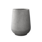 Plantara 14" H Round Raw Concrete Planter pot, Modern planter with Drainage Hole,Flower Pot for Outdoor