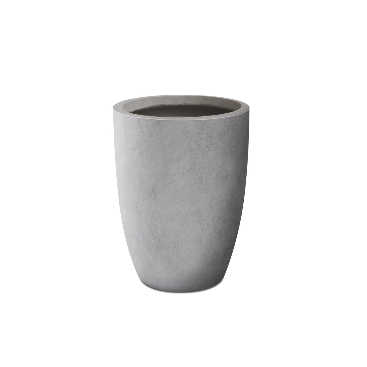 Plantara 18" H Raw Concrete Round Flower pot, Modern planter with Drainage Hole, Outdoor Plant pot for Garden