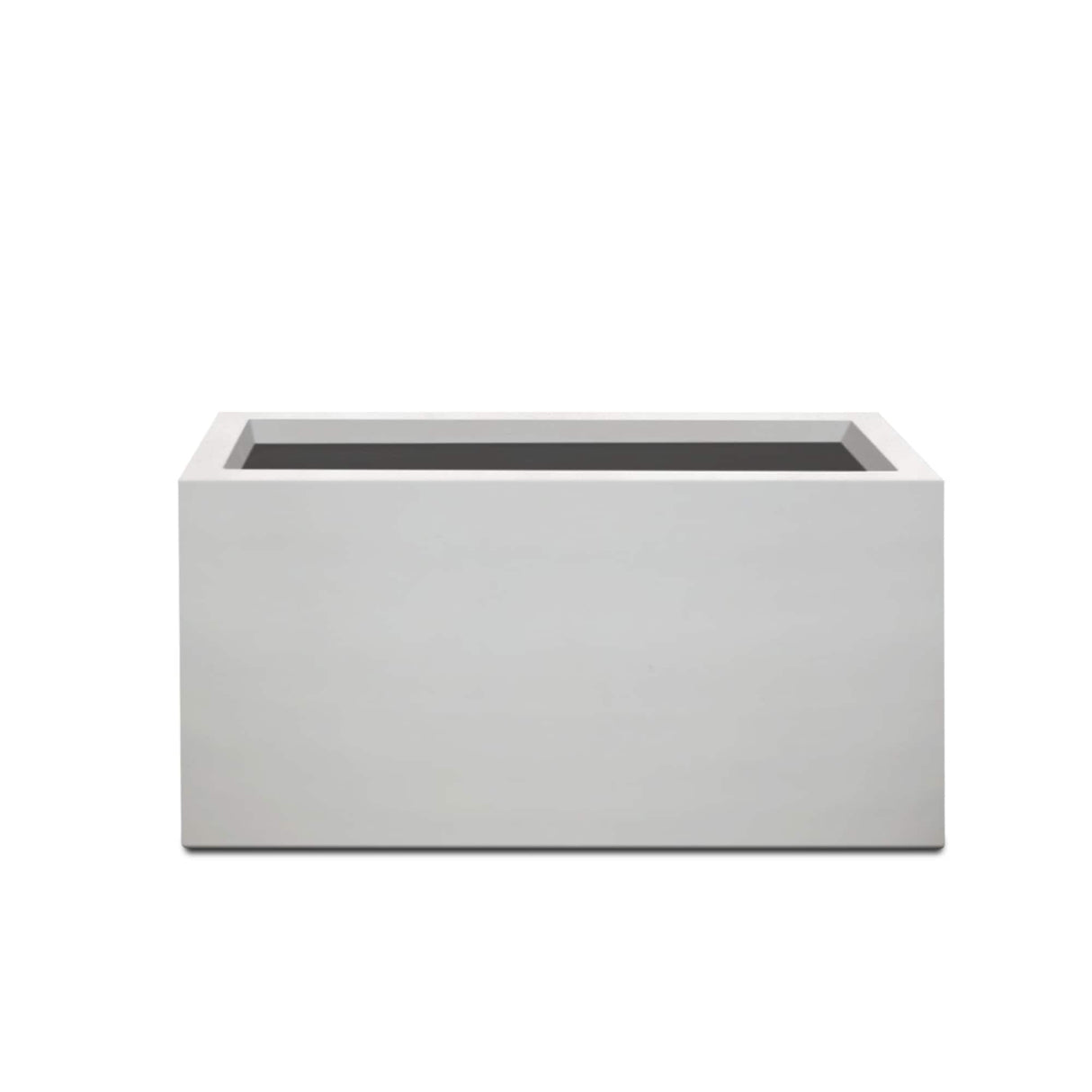 Plantara 24" L Rectangule Solid White Concrete planter, Modern Plant pot, Handmade Garden Flower pot for Outdoor