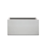 Plantara 24" L Rectangule Solid White Concrete planter, Modern Plant pot, Handmade Garden Flower pot for Outdoor