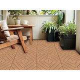 Plastic Composite Deck Tiles Set of 35pcs, Composite Decking Resist Rust, Water, Weather, Easy to DIY & Maintain,12x12"