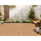 Plastic Composite Deck Tiles Set of 35pcs, Composite Decking Resist Rust, Water, Weather, Easy to DIY & Maintain,12x12"