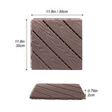 Plastic Composite Deck Tiles Set of 35pcs, Composite Decking Resist Rust, Water, Weather, Easy to DIY & Maintain,12x12i