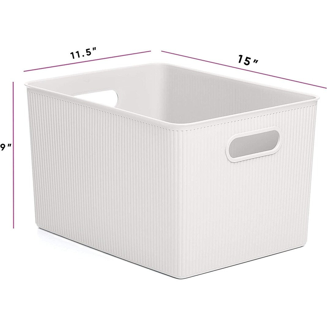 Plastic Cube Set of 2 - 15"W x 9"H x 11.5"D