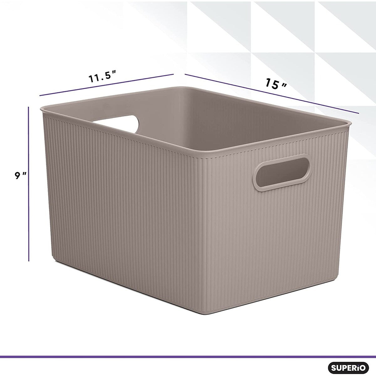 Plastic Cube Set of 2 - 15"W x 9"H x 11.5"D