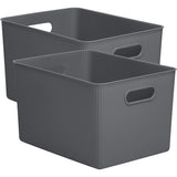 Plastic Cube Set of 2 - 15"W x 9"H x 11.5"D