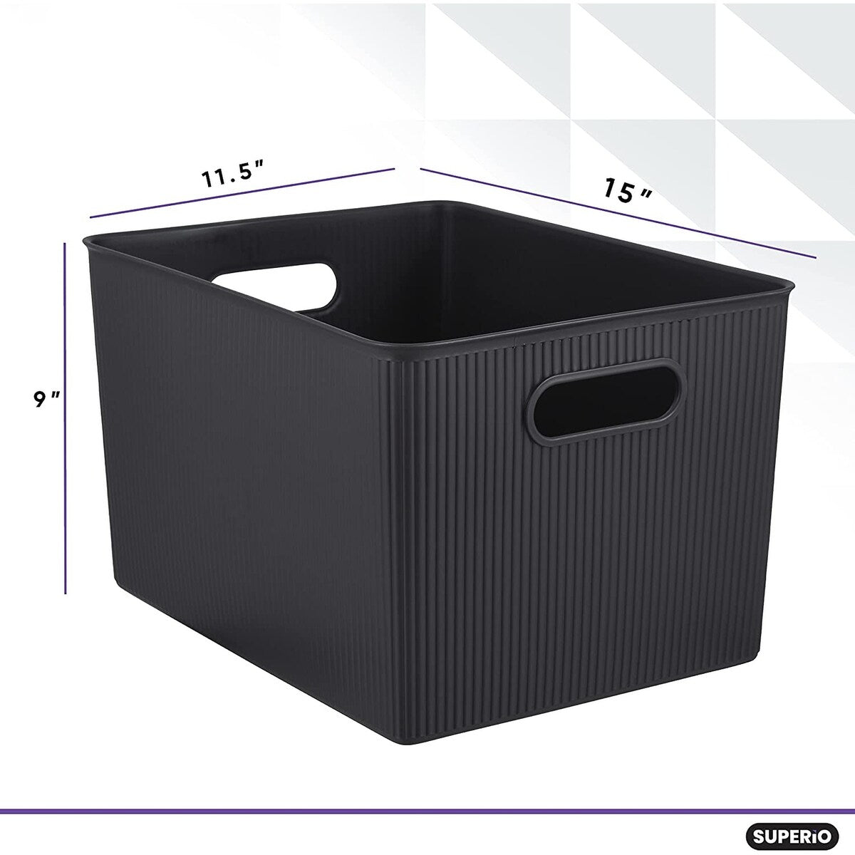 Plastic Cube Set of 2 - 15"W x 9"H x 11.5"D