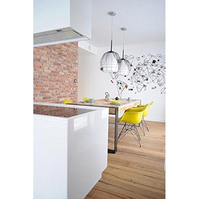 Plastic Eiffel With Arm Chairs Chrome Wire Legs (Set of 2)