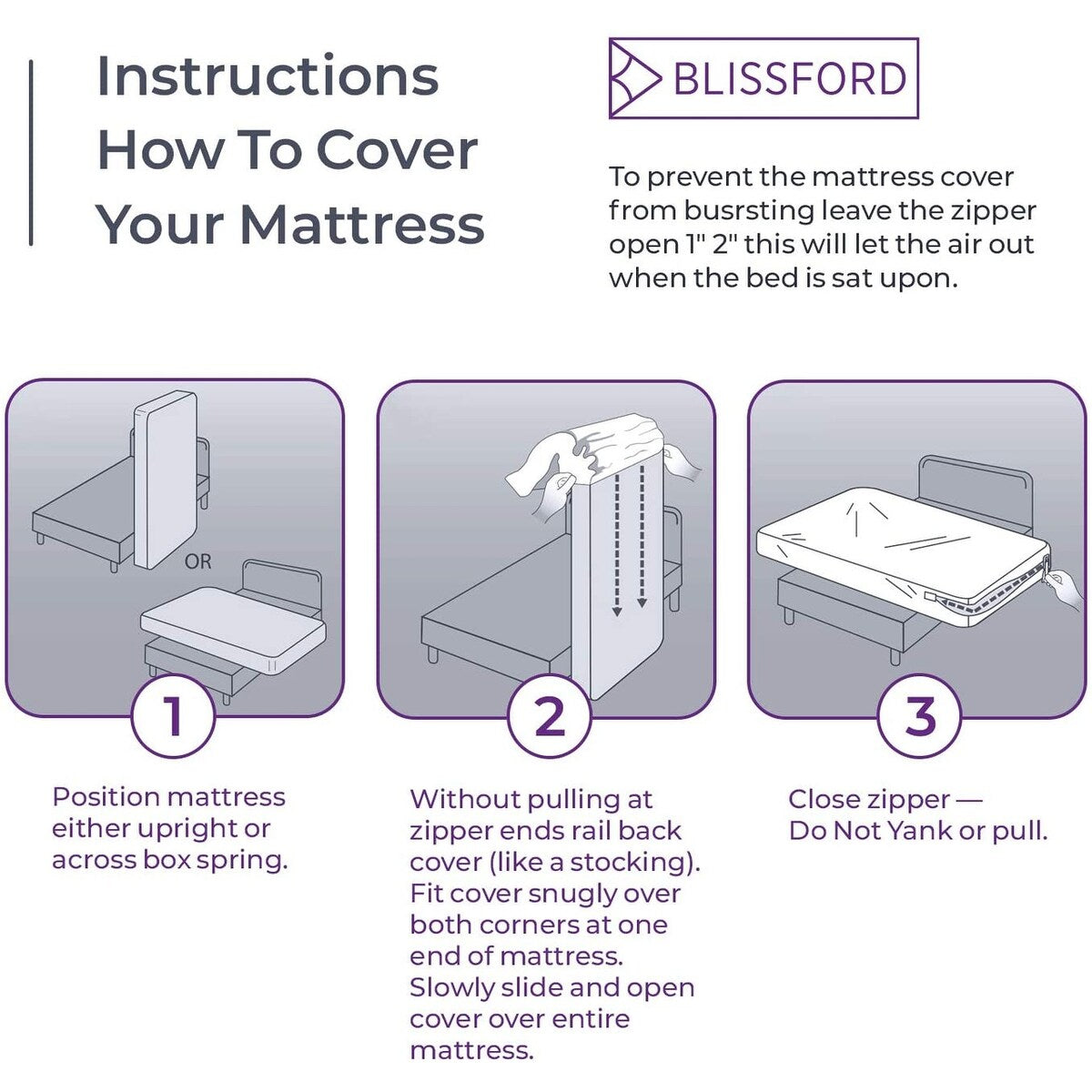 Plastic Mattress Protector Zippered, Waterproof Vinyl Mattress Cover,