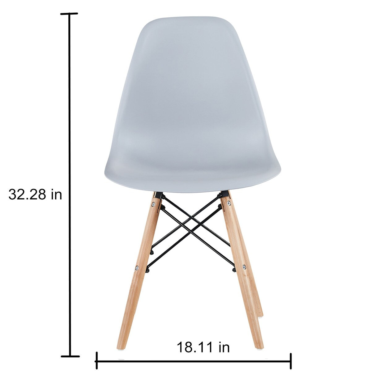 Plastic living room chair set of 1
