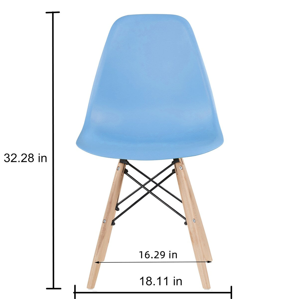 Plastic living room chair set of 1