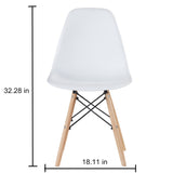 Plastic living room chair set of 1