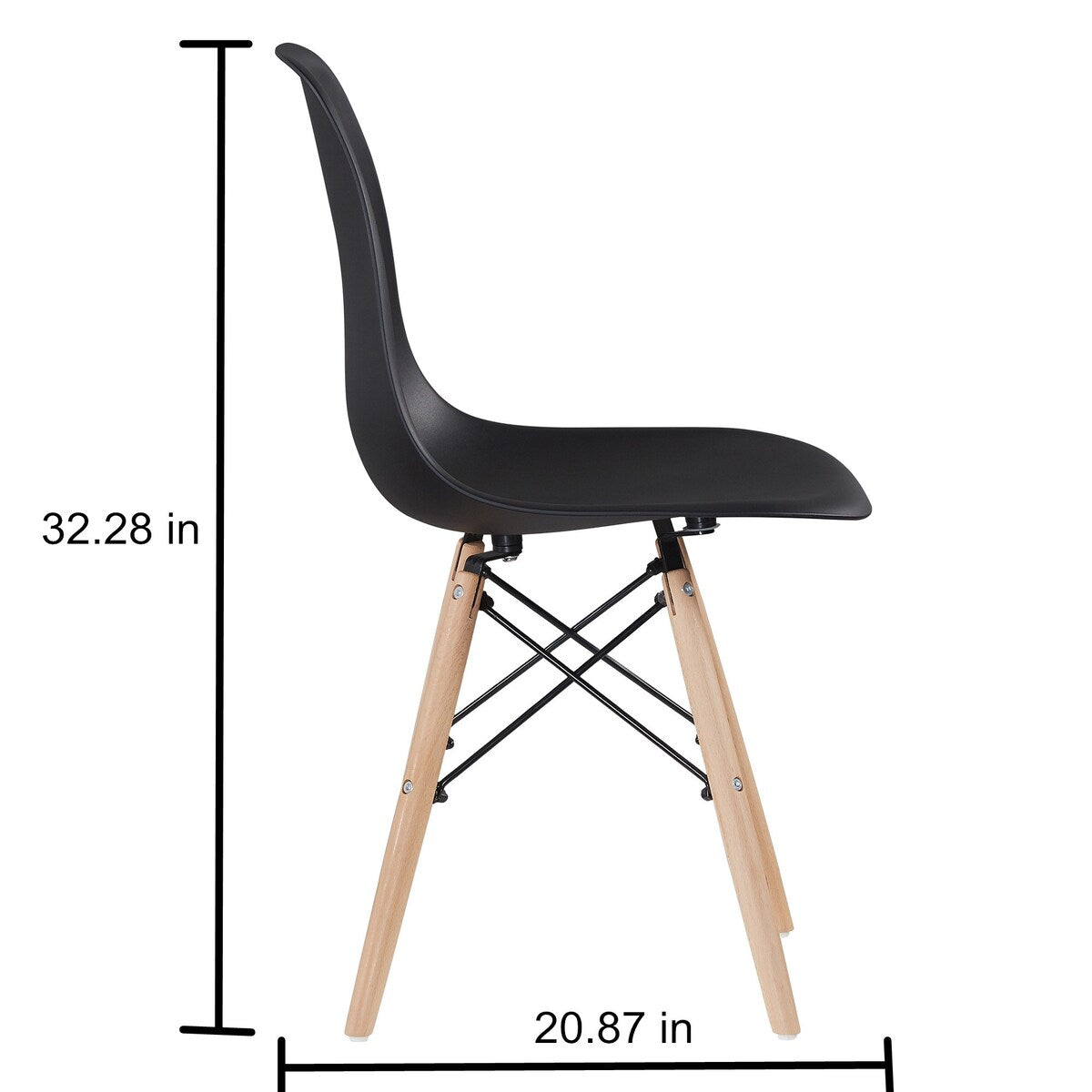 Plastic living room chair set of 1