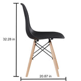 Plastic living room chair set of 1